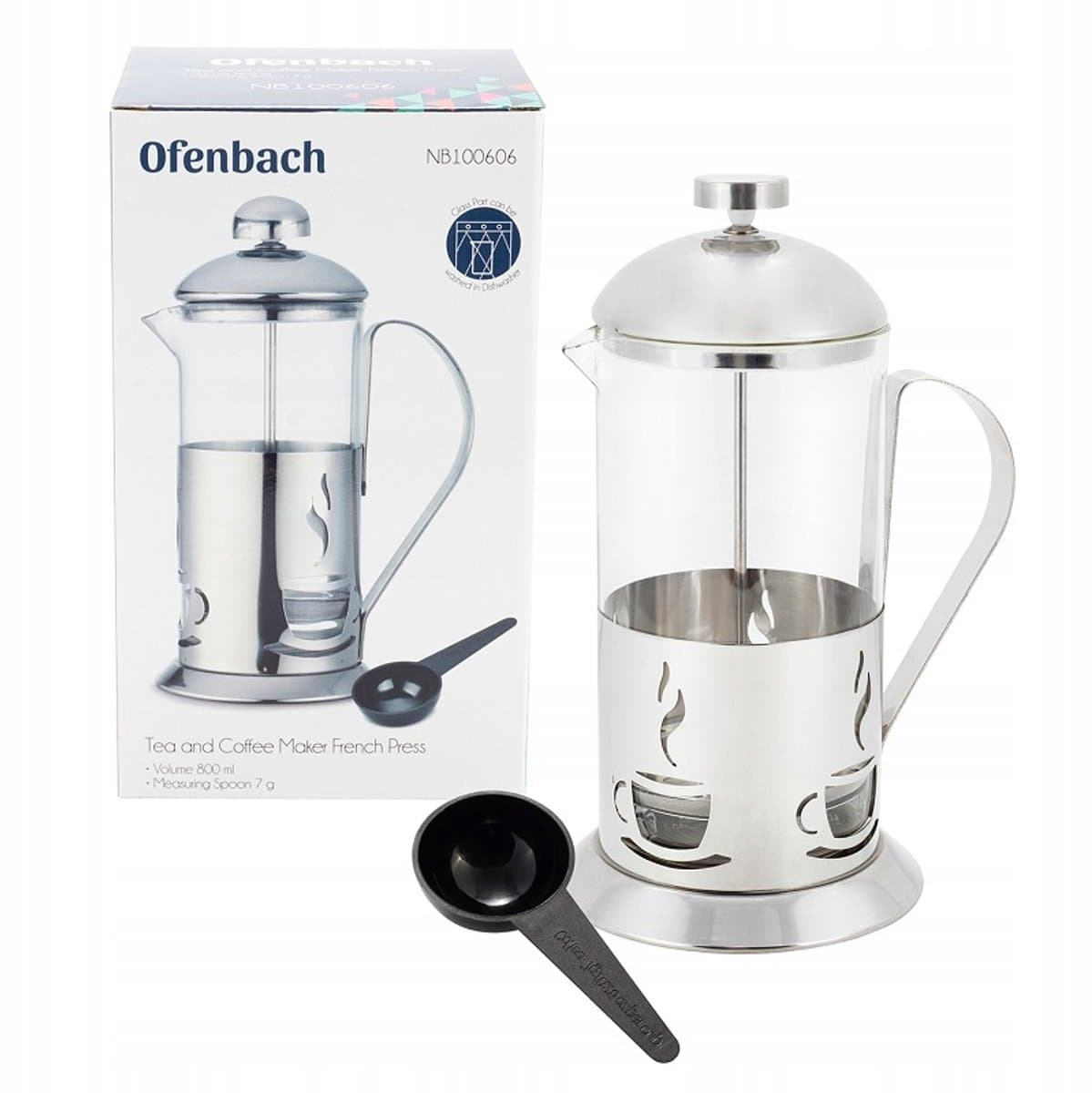 Glazen French Press voor Koffie & Thee - 800ml — afbeelding 1