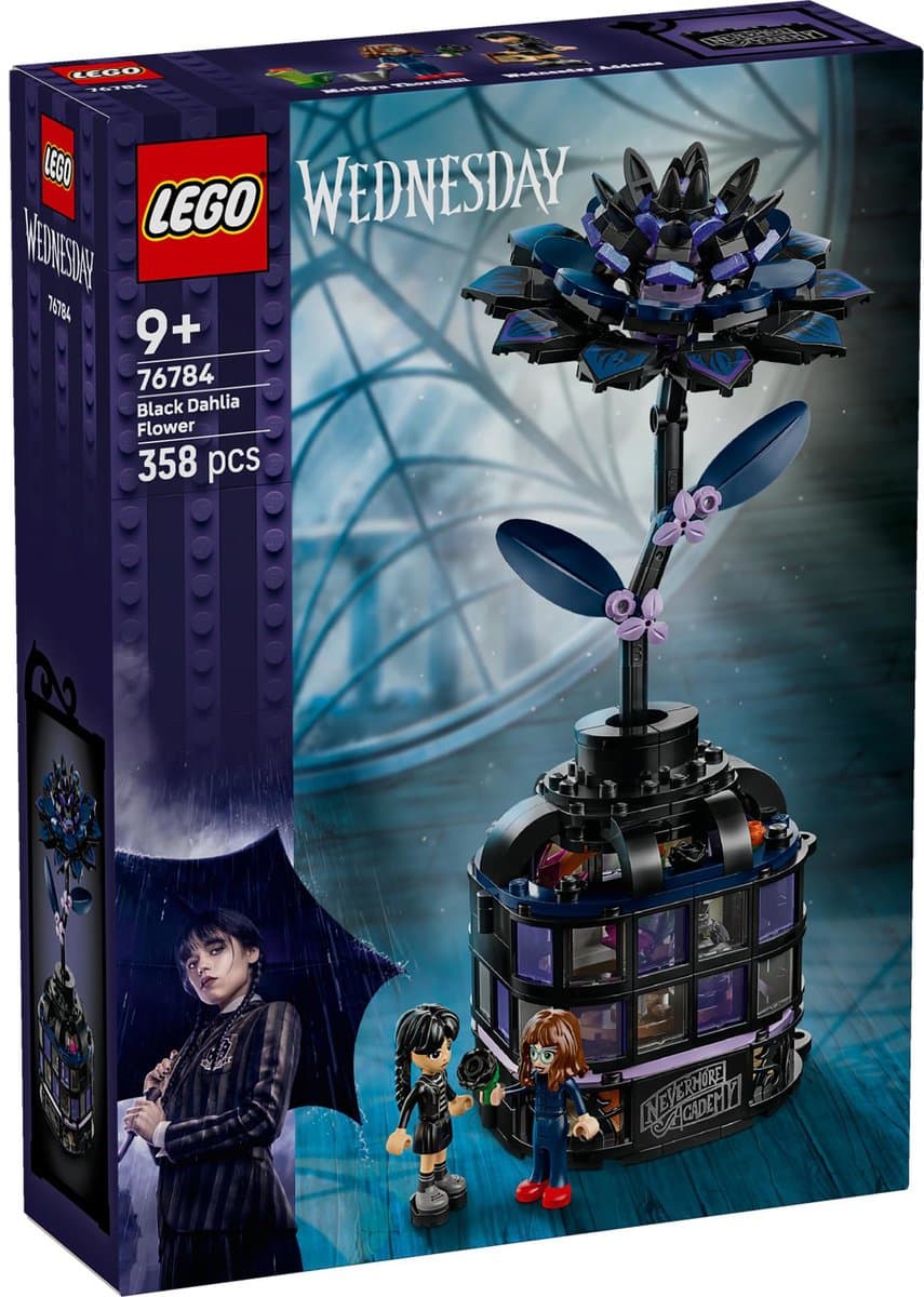 Lego Wednesday 76784 Zwarte Dahlia Bouwstenen — afbeelding 1