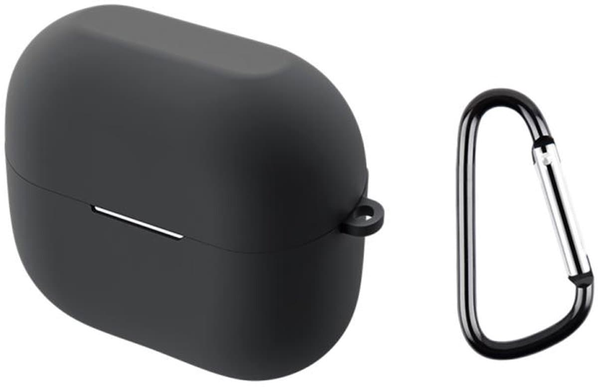 Telestore - hoesje geschikt voor Samsung Galaxy Buds3 FE / Buds 3 / 3 Pro soft case cover - zwart - TPU hoesje Beschermhoes - Samsung Galaxy Buds3 FE / Buds 3 / 3 Pro Cover - Buds3 hoesje - gel hoesje met sleutelhanger — afbeelding 1