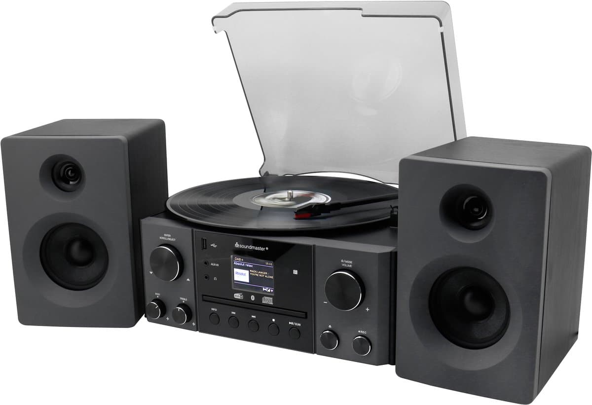 Soundmaster MCD1950SW - Stereo muziekcenter met DAB+, CD, platenspeler, USB, bluetooth en encoding — afbeelding 1