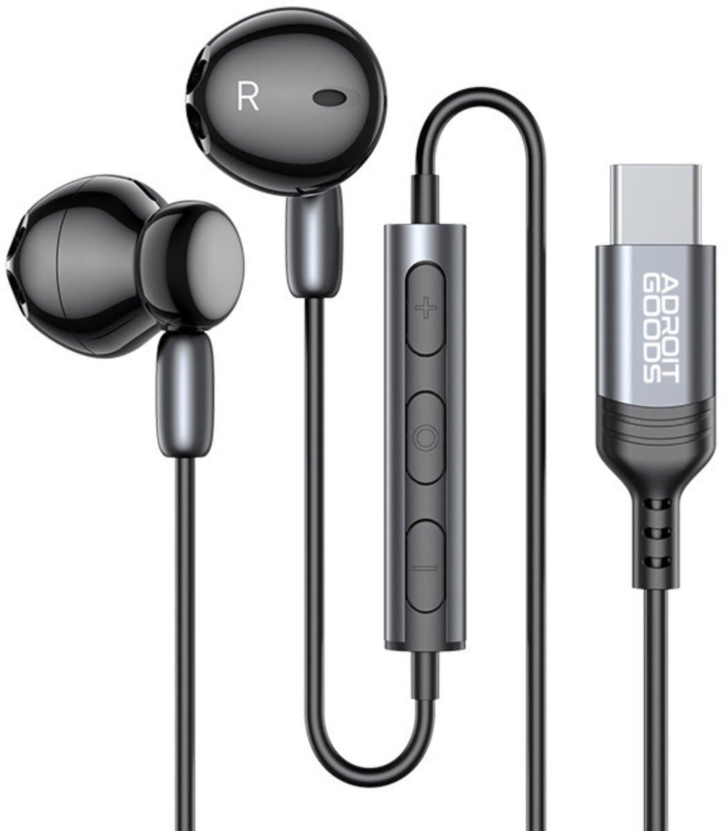 AdroitGoods USB-C Oortelefoons met Microfoon & HiFi Stereo Geluid – Oordopjes/Oortjes Compatibel met USB-C apparaten — afbeelding 1