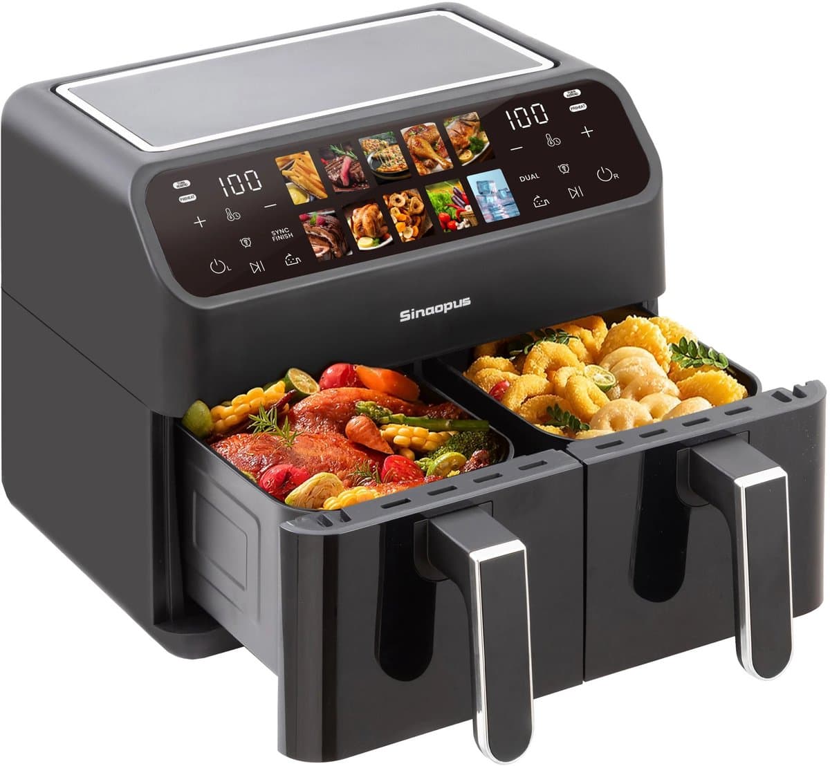 Benelux Select Airfyer – Airfryers – Airfryer XXL – Air Fryer – Meerdere Kookfuncties – Touchscreen - 10L - 43,6 × 42,6 × 40 cm — afbeelding 1