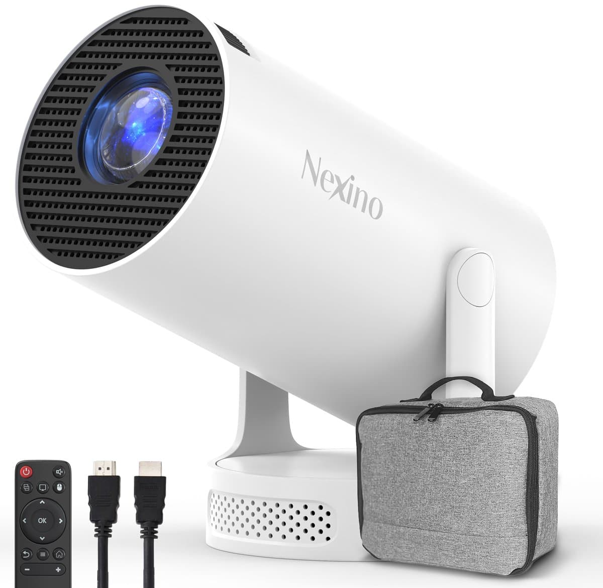 Nexino® Smart Mini Beamer PRO HiFi - Projector - 4K Support - Android 14.0 - Home Cinema - Wifi & Bluetooth - Geschikt voor IOS en Android - Incl. Opbergtas — afbeelding 1