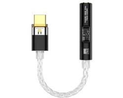 32bit/384kHz USB-C naar 3.5mm Adapter voor Hoofdtelefoonversterking