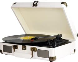 DIGITNOW! Belt-Drive 3-speed draagbare stereo platenspeler met ingebouwde luidsprekers, ondersteunt RCA-uitgang / 3,5 mm Aux-In / hoofdtelefoonaansluiting / MP3, mobiele telefoons muziekweergave