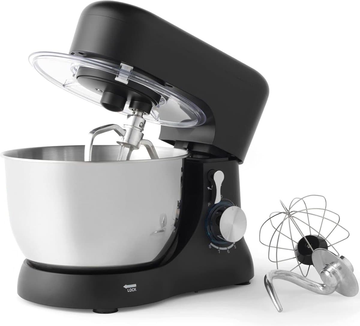White-Label® Keukenrobot - Keukenmixer - Deegmachine Zwaar Deeg - Zwart — afbeelding 1