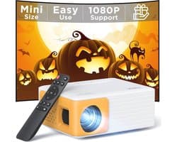 Mini Beamer 1080P Projector - Draagbare Projector voor Mobiele Telefoon, PC en Spelconsoles