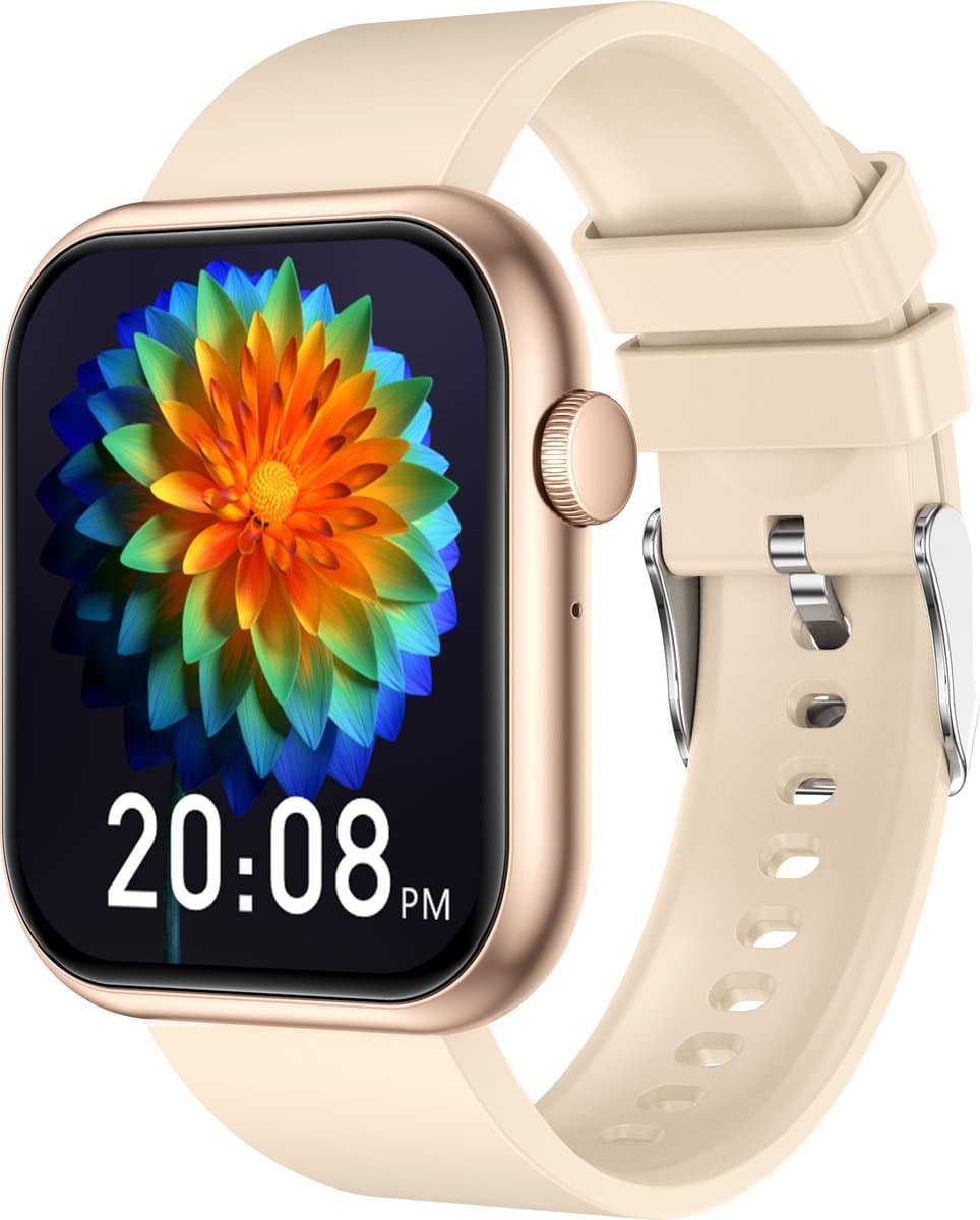Voltic® Smartwatch Goud - Dames Sporthorloge - Android & iOS - Waterdicht Horloge - Sport & Gezondheidstracker - 47mm — afbeelding 1