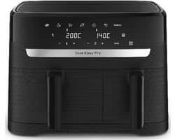 EY9018 Easy Fry Dual 8.3L XXL Heteluchtfriteuse met Dubbele Lades Energiebesparing 7 Automatische Kookprogramma's Receptenapp voor Complete Gezinsmaaltijden