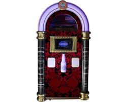Strausser Jukebox Red / Black Flowers