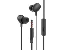 Fontastic 255441 In-Ear Headset - Oordopjes met microfoon - Zacht Zwart