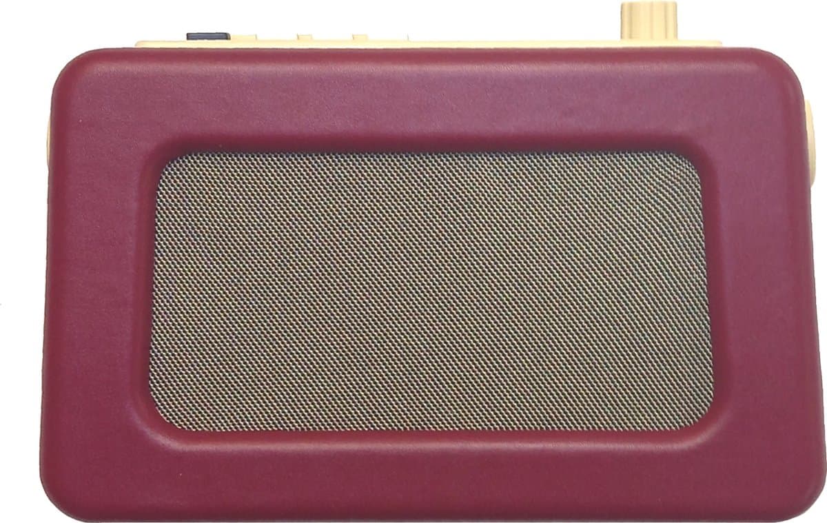 OER Dementie Radio (DAB+/FM/Bluetooth) - Retro Radio voor Ouderen met Dementie - Werkt op Stroom & Accu - Traditionele Volume Draaiknop - 3 Geheugenknoppen voor Radiozenders - Verborgen Instellingen Menu - Stijlvol Bordeaux Rood — afbeelding 1