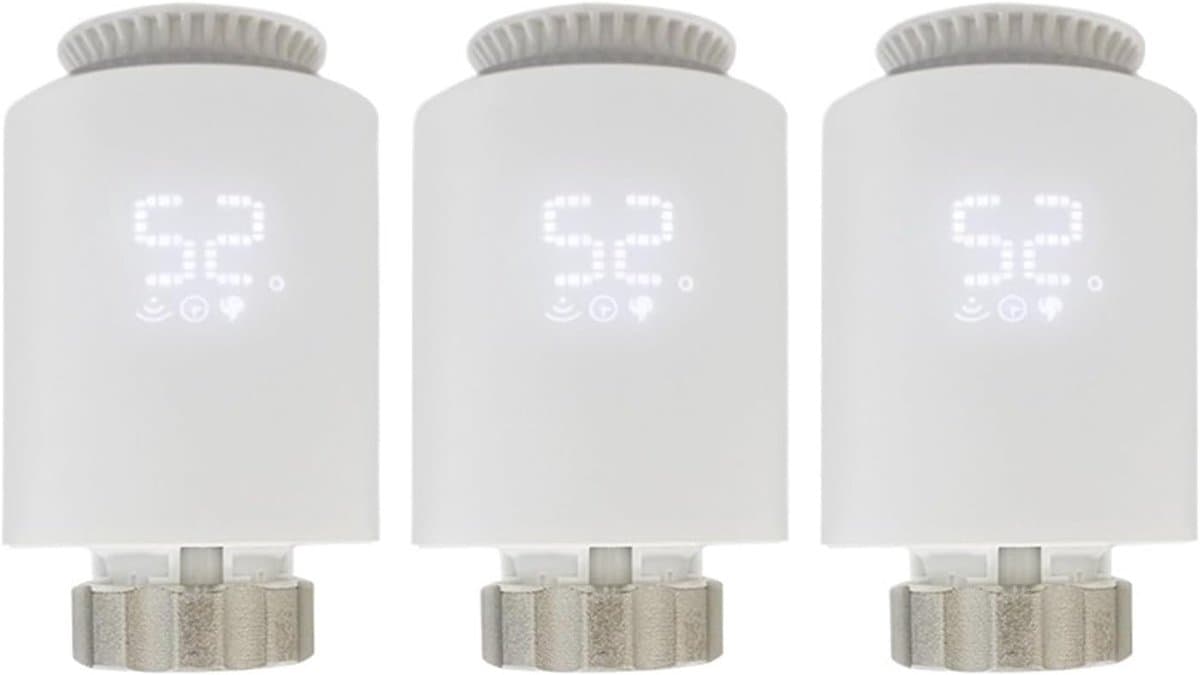 Radiator Thermostaat - Thermostaatkraan Temperatuurregelaar - Energie Besparen - App en Spraakbediening - M30x1.5mm - Wit — afbeelding 1