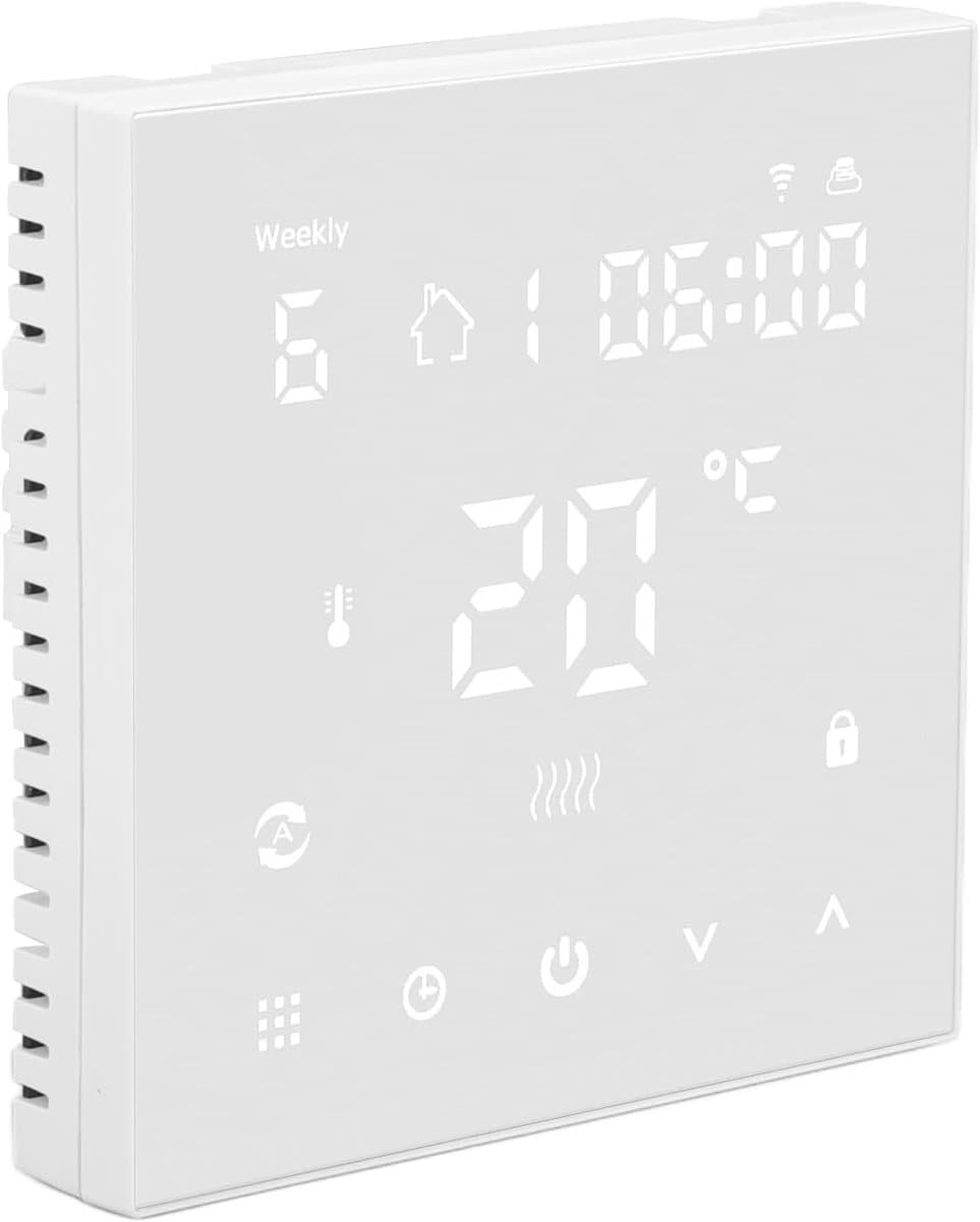 Slimme Thermostaat - Verwarming Regelaar - Energie Besparen - App en Spraakbediening - 90-240V AC - Zwart — afbeelding 1