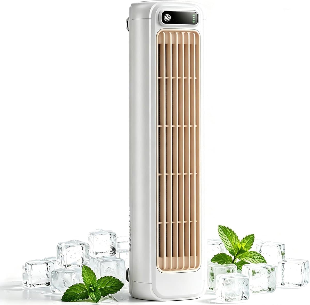 Sander Shop Draagbare airconditioner met stille koelventilator en 3 snelheden Ophangbaar, met haken, luchtcirculatie, lange batterijduur, geschikt voor keukenbladen, enz (Wit) — afbeelding 1