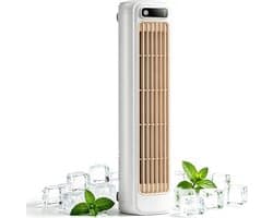 Sander Shop Draagbare airconditioner met stille koelventilator en 3 snelheden Ophangbaar, met haken, luchtcirculatie, lange batterijduur, geschikt voor keukenbladen, enz (Wit)
