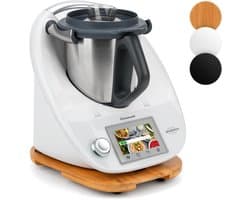 Schuifplank Keukenmachine - Glijplank Bamboe - Apparaat Verplaatsen - Met Wielen - 35x30 cm - Bamboe