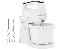 Kneedmachine met kom - Mixer keukenmachine - Bakken en mengen - Zelfroterende kom - 3.2 liter - Wit