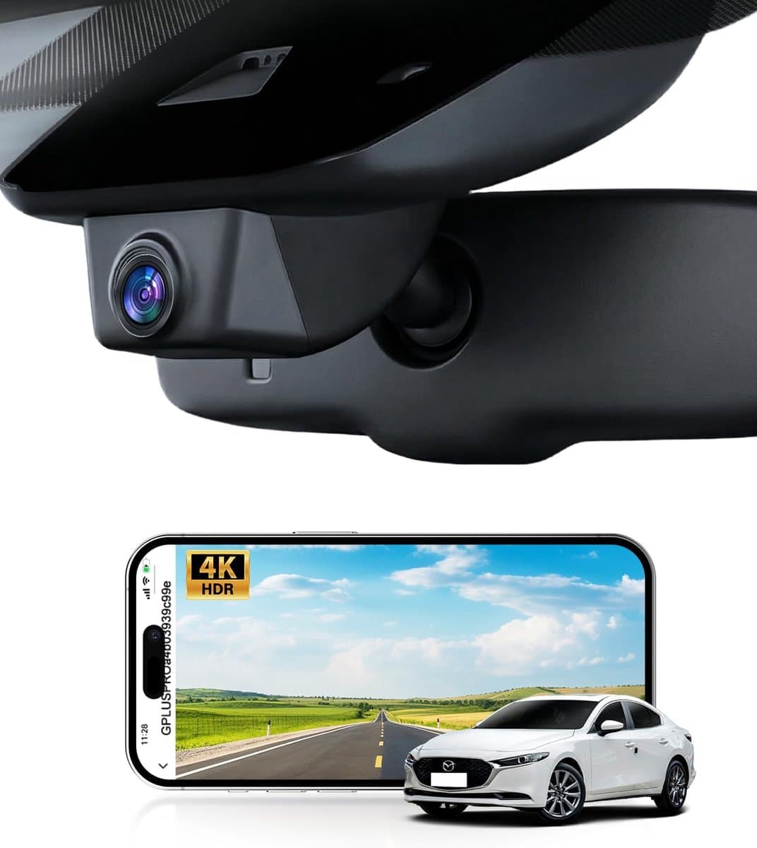 SnelShoppen - 4K Auto Dashcam voor Mazda CX5 2019-2025 & CX-9 2020-2024, Nachtzicht, Wifi, G-sensor, Supercondensator, Plug & Play, Incl. 64GB SD-kaar — afbeelding 1