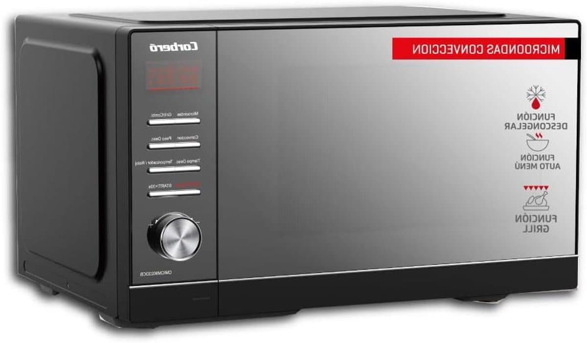 Magnetron met Grill - Oven combi - Snel maaltijden bereiden - Intelligent automatisch menu - 23 liter inhoud - Zwart RVS — afbeelding 1