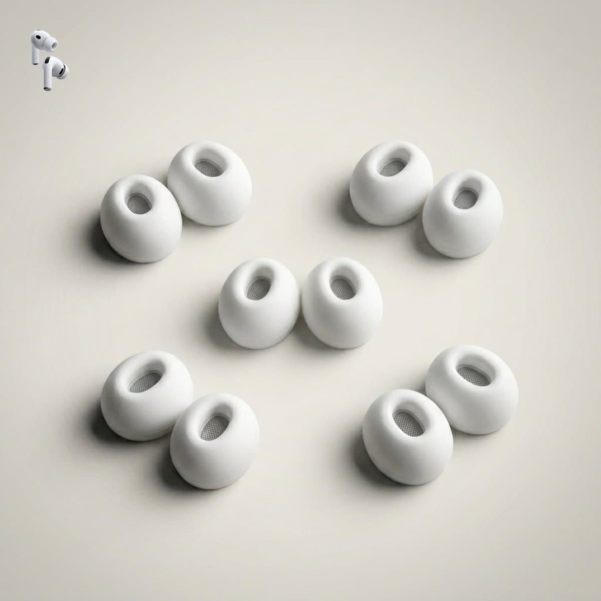 Vervangende oortips voor Apple AirPods Pro 3 - Vervangende oortips in-ear - Replacement ear tips - wit Large — afbeelding 1