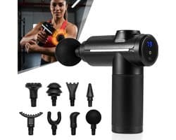 Massagepistool Voor Diepe Weefselmassage - Spierpercussiemassageapparaat - Stille Handmassageapparaten - Met 32 Versnellingen En 8 Koppen