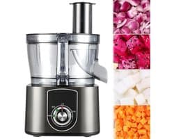 Elektrische Groentehakker - Keukenmachine Fruit Snijder - Commerciële Keuken - Hoge Snij-Efficiëntie - 375x305x480mm - Zilver