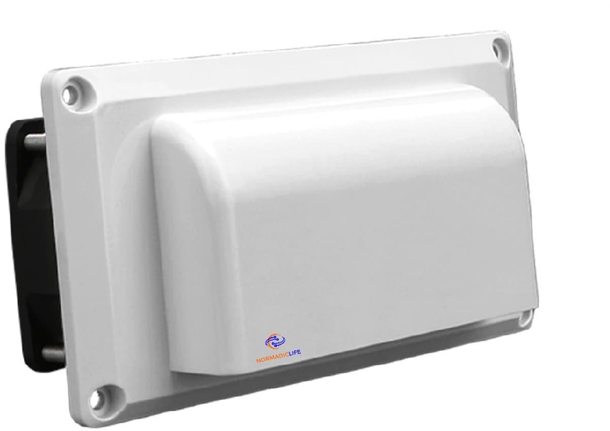 NormadicLife® - 12V Dubbele Ventilator voor Camper, Caravan & Boot - Wandventilator - Inbouwventilator - Actieve Luchtventilatie - Wit — afbeelding 1