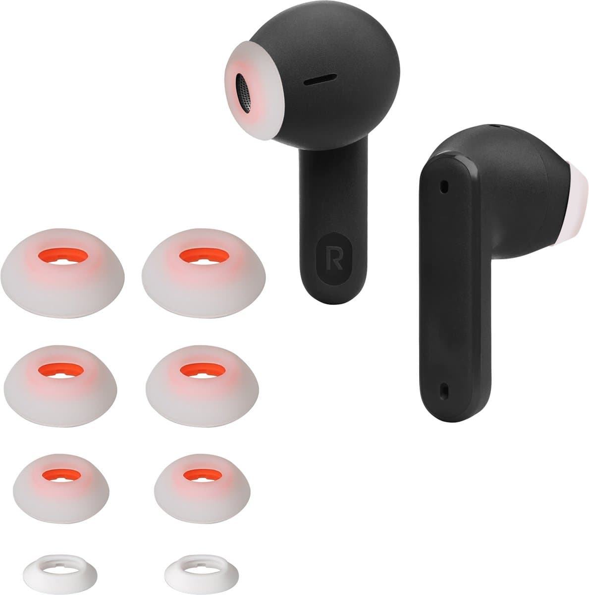 kwmobile 8x Reserve covers voor oordopjes geschikt voor JBL Tune Flex - 4 maten - Silicone dopjes voor in-ear headphones — afbeelding 1