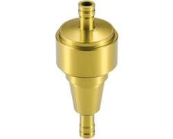 SnelShoppen - Universele Gas Inline Brandstoffilter 6mm OD Goudkleurig Aluminium - Vervangingsfilter voor Motorfiets, Grasmaaier, Krachtgereedschap en