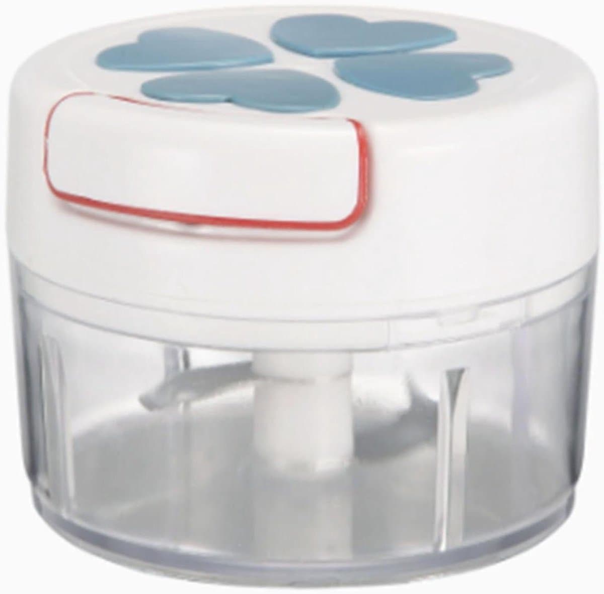 Keukenmachine met trekkoord - Groentenhakker Mini - Snel ingrediënten hakken - Handmatige bediening - Compact formaat - Blauw — afbeelding 1