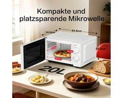 WentinkMo magnetron - Galanz 20L 700W - Compacte magnetronoven V7 - zwart-6 vermorgensstanden