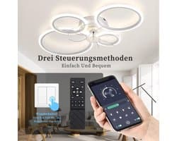 Plafondventilator met licht - Led lamp - Comfort in huis - Stille motor 6 snelheden - 80 x 60 cm