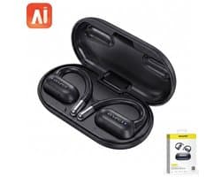 AWEI T93 - Sport Oordopjes - Open-Ear Oorclips - Draadloos Bluetooth Clip On Design - AI-vertaalfunctie - ENC Ruisonderdrukking - IPX6 - 40 Uur Batterijduur - voor Hardlopen - Zwart