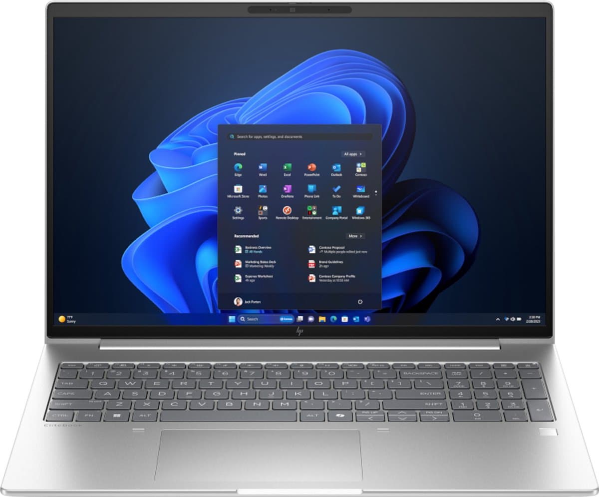 HP EliteBook 6 G1i 16 AI PC Intel Core Ultra 5 235U Laptop 40,6 cm (16") WUXGA 16 GB DDR5-SDRAM 512 GB SSD Wi-Fi 6E (802.11ax) Windows 11 Pro Zilver — afbeelding 1