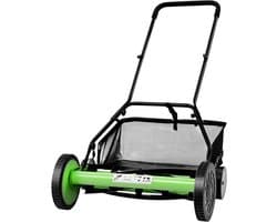 Handgrasmaaier - Duwmaaier Gazonmaaier - Gazon Onderhouden - Stille Werking - 50.8 cm maaibreedte - Zwart