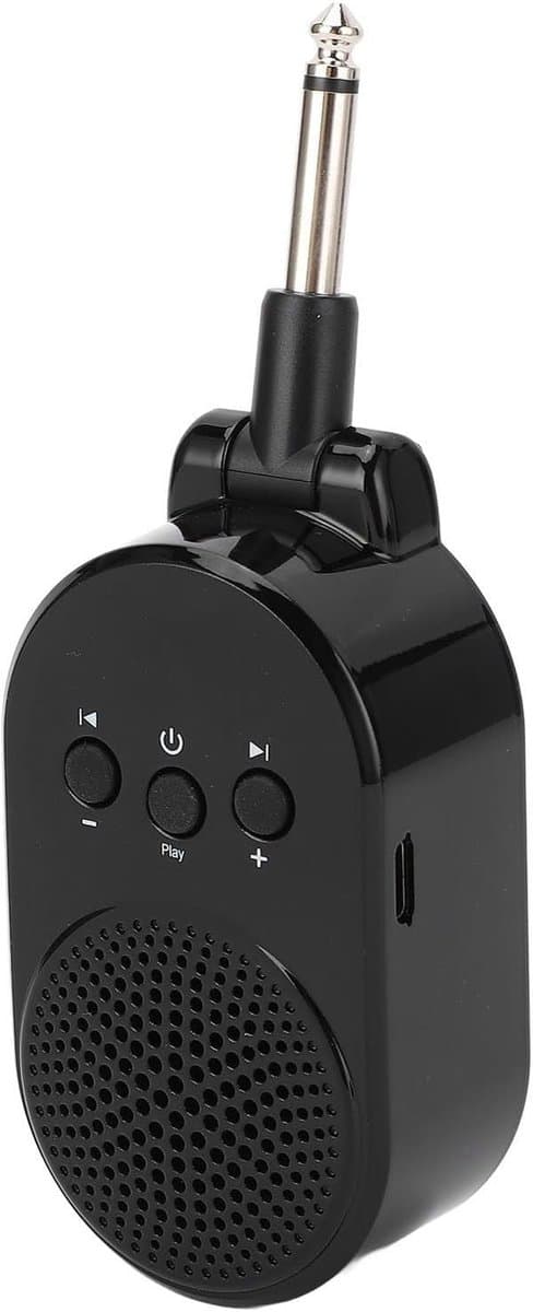 Gitaarversterker Mini - Gitaar Plug - Muziek Oefenen - BT Connectiviteit - 13 x 10 x 4 cm - Zwart — afbeelding 1