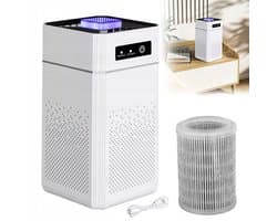 Luchtreiniger - Sterilisatie met negatieve ionen - Formaldehydefiltratie - Geurverwijdering - Rook- en stoffilter - Draagbaar en slim - Stille werking - USB-ontgeuringsfunctie - Huishoudelijk apparaat - Inclusief 1 filter - Pianowit