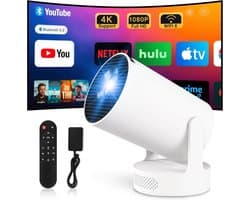 Mini Videoprojector - Compact en Lichtgewicht - 4K Resolutie - Ingebouwd Android 11 - Voor Thuisgebruik en Reizen