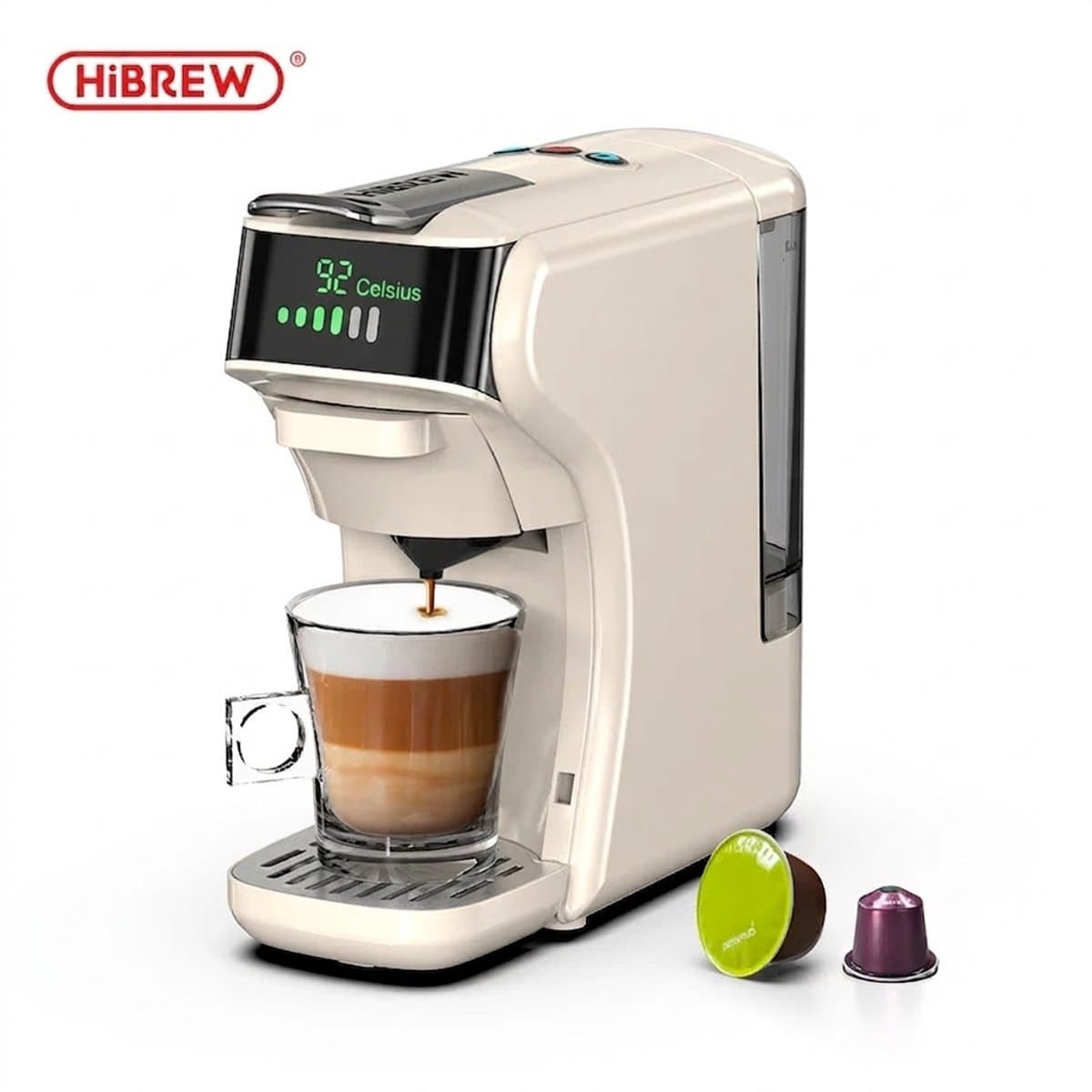 HiBREW H1B Espressomachine - 6-in-1 - Voor Capsules, ESE en Gemalen Koffie — afbeelding 1
