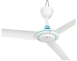 12V Draagbare Plafondventilator - Ø 50 cm - Mini Hangventilator voor Camping, Tent, Gazebo & Camper - Fluisterstil & Energiezuinig - Wit/Blauw
