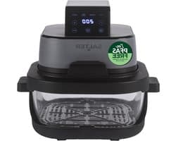 Draagbare Airfryer - Compacte Airfryer Mealprep - Lunch Voorbereiden - Verwisselbare Schalen - 4 Liter - Grijs