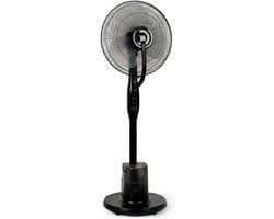 Ventilator met Vernevelaar - Verkoeler Luchtkoeler - Kamertemperatuur Verlagen - 3 standen en Modi - 90 W - Zwart