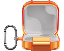 kwmobile Earphones Case for CMF by Nothing Buds Pro 2 / CMF Buds 2 Plus Case - Clear TPU Silicone Earbuds Cover - Orange