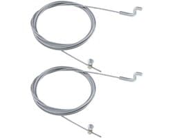 Solidchoice- Gaskabel 2000 mm - Flexibele Kabel - Z-haak Motorremkabel - Staal - Diameter 1,5 mm - Duurzaam en Sterk