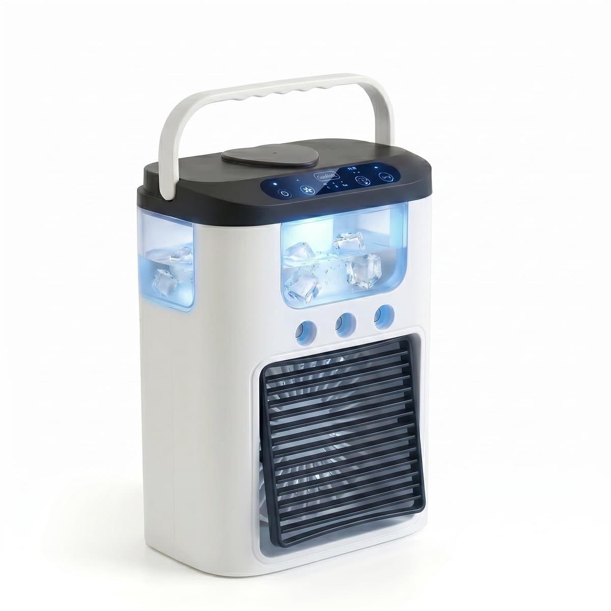 Draagbare Aircooler met USB – 3-in-1 Mini Airconditioner, Ventilator en Luchtbevochtiger – Stil Persoonlijk Koelapparaat voor Thuis en Reizen — afbeelding 1