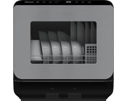 Amenzo® - Mini Vaatwasser - Inclusief App - Energielabel A - 900 Watt - 5 Programma's - Zwart - Afwasmachine - Met Waterreservoir