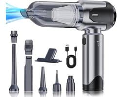 Thijox - Handstofzuiger Accu 15000 Pa Draadloos 4-in-1 Mini Stofzuiger Oplaadbaar Licht en Draagbaar voor Auto Kantoor Huis Keuken
