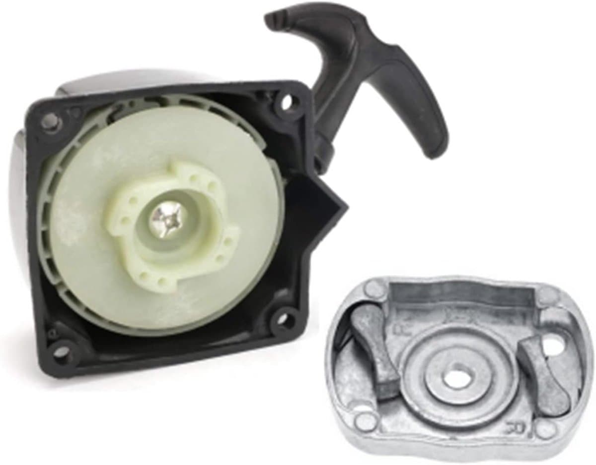 SnelShoppen - Recoil Pull Start voor Grasmaaier, Bosmaaier, Snoeischaar - Hoogwaardige PA6 Nylon & Aluminium - Zwart - 80mm Breed, 35mm Diep — afbeelding 1