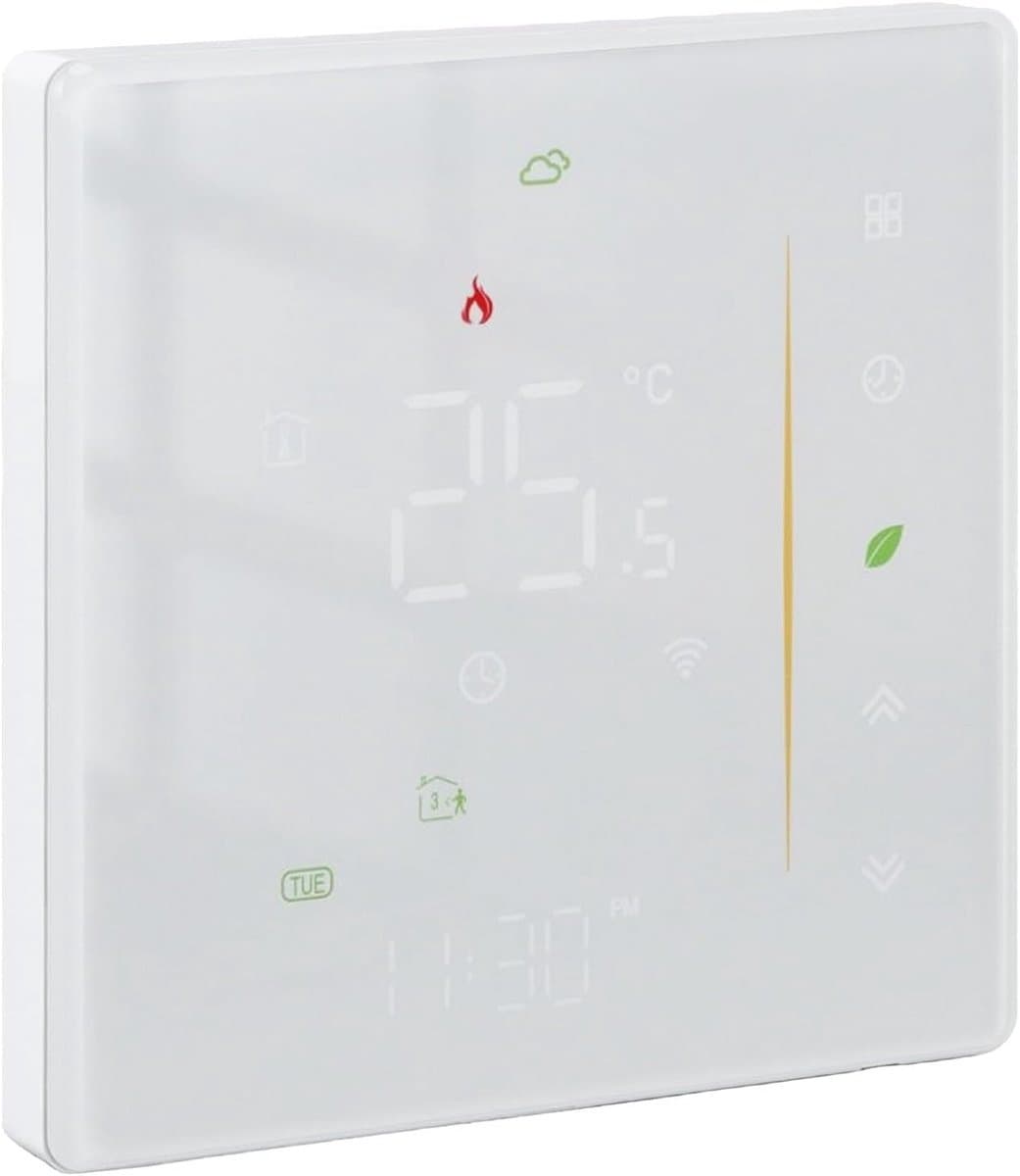 Intelligente Temperatuurregelaar - Slimme Thermostaat - Comfort Verwarmen - App en Spraakbesturing - 95-240V - Wit — afbeelding 1